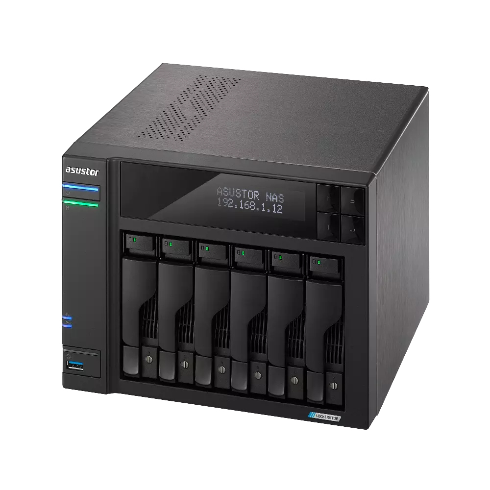 Asustor LOCKERSTOR 6 Gen2 AS6706T v2 6-bay Intel N5105 2.0GHz 8GB RAM 4xM.2