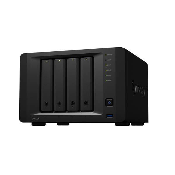 Zdjęcie produktu: Synology  DVA3221 Rejestrator NVR 4 bay Intel Atom C3538 8 GB DDR4 2xUSB 3