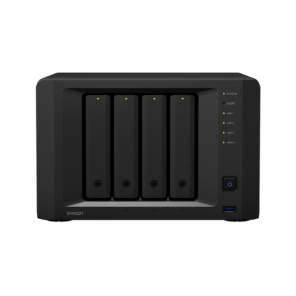 Zdjęcie produktu: Synology  DVA3221 Rejestrator NVR 4 bay Intel Atom C3538 8 GB DDR4 2xUSB 3