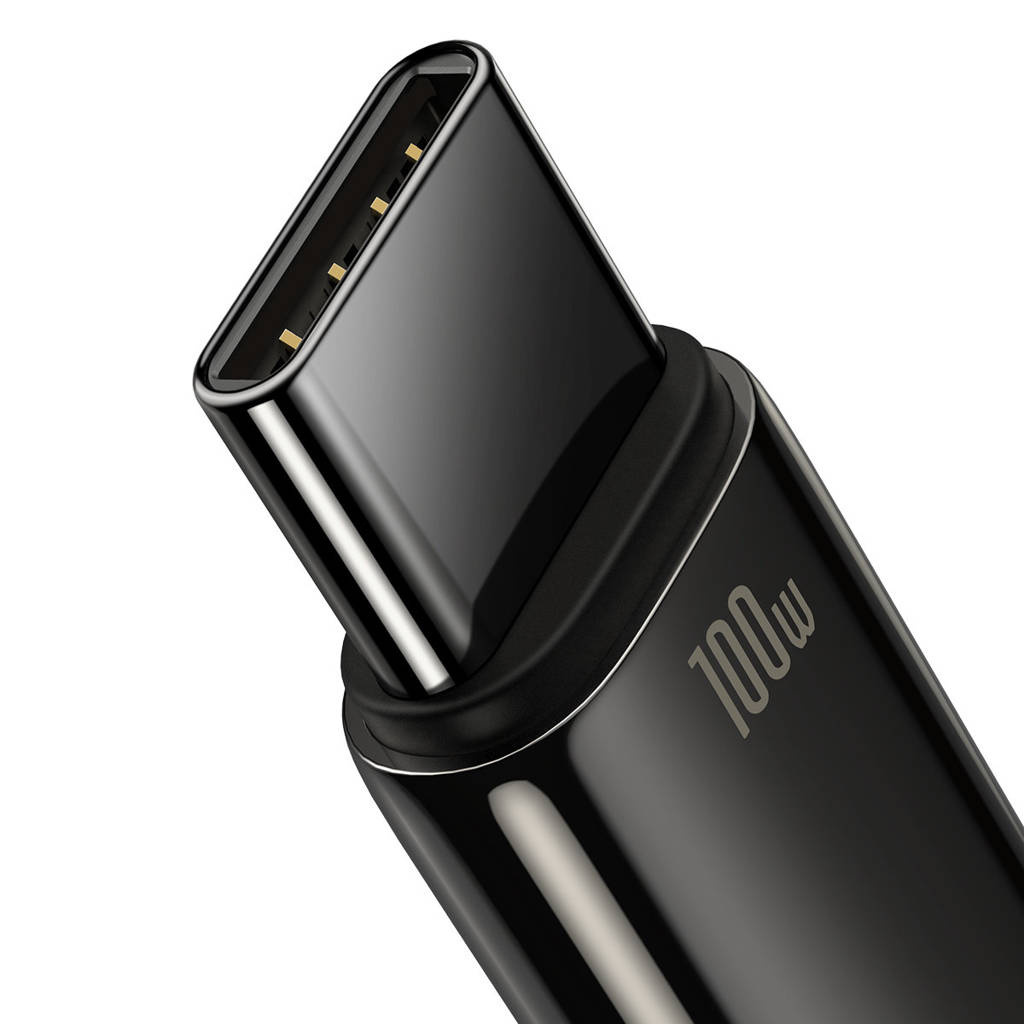 Kabel przewód USB Baseus Tungsten Gold USB-A - USB-C 480Mb/s 100W 2m czarny