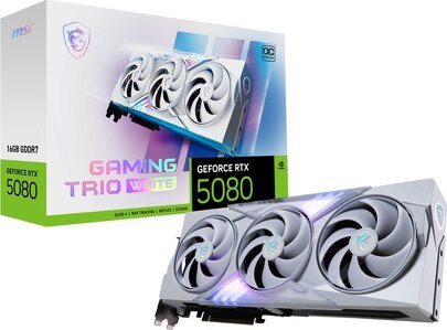 Miniatura produktu: MSI GeForce RTX 5080 GAMING TRIO OC WHITE 16GB GDDR7 DLSS 4