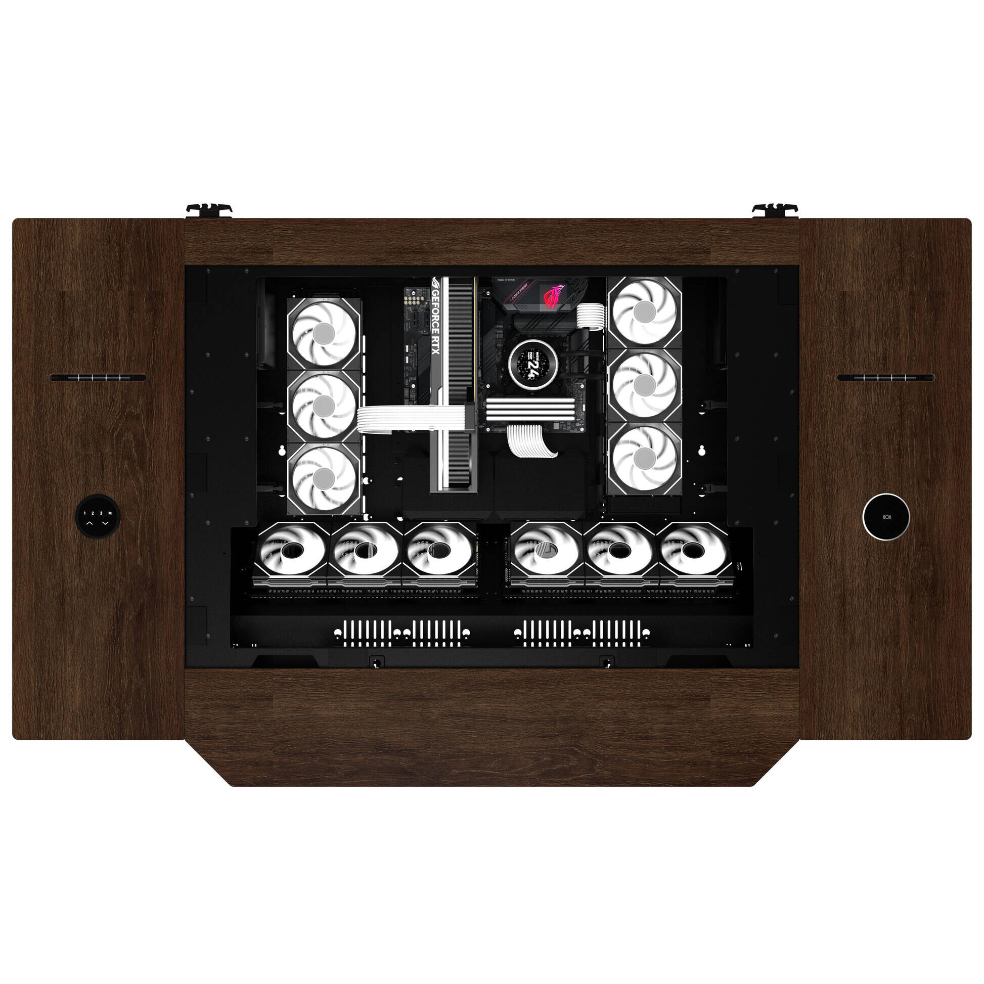 Lian Li DK07 Wood Eddition desk chassis, dual-system capable