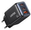 Unitek Ładowarka sieciowa 3-portowa GaN 65W, 2xUSB-C, USB-A, PD 3.0, czarna