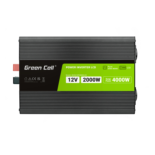 Zdjęcie produktu: Przetwornica Green Cell PowerInverter LCD 12V 2000W / 4000W