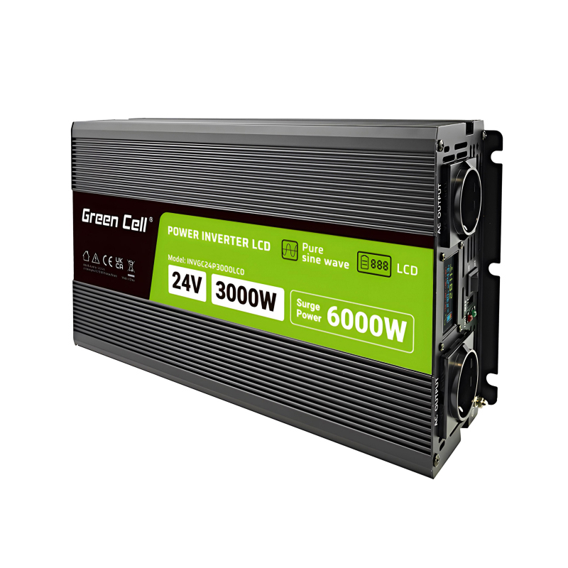 Przetwornica napięcia Green Cell PowerInverter LCD 12V 3000W / 6000W