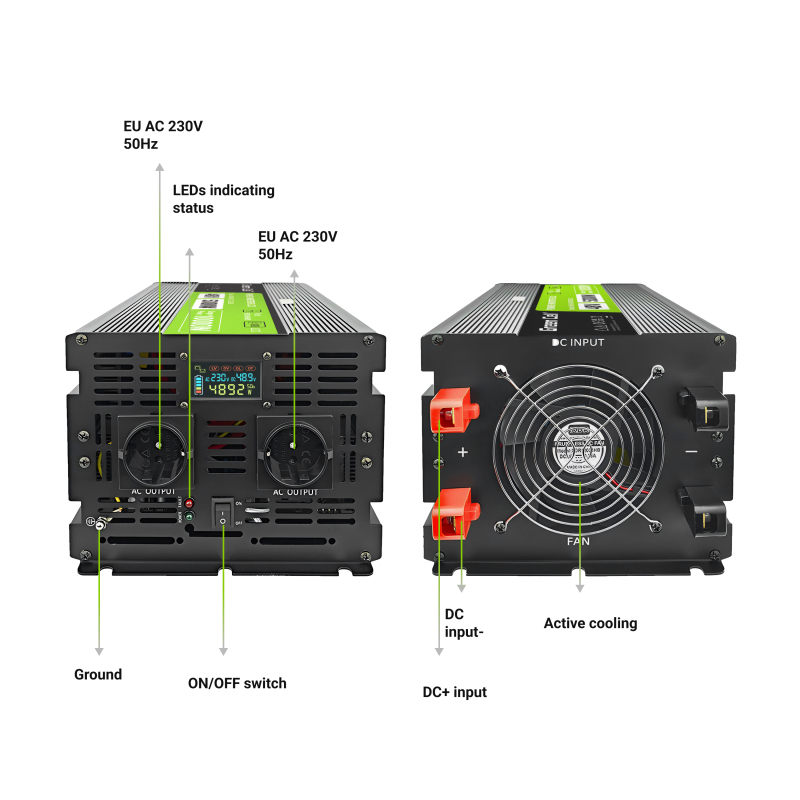 Przetwornica Green Cell PowerInverter LCD 48V 5000W / 10000W Przetwornica Green Cell PowerInverter LCD 48V 5000W / 10000W