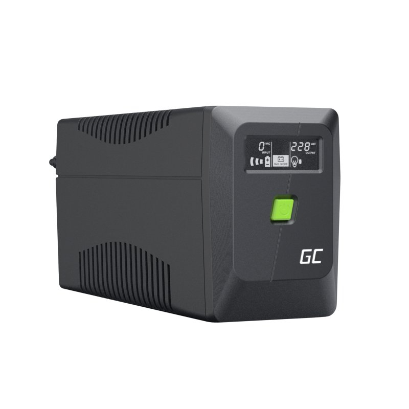 Zasilacz awaryjny UPS Greencell 650VA 360W PowerProof z wyświetlaczem LCD