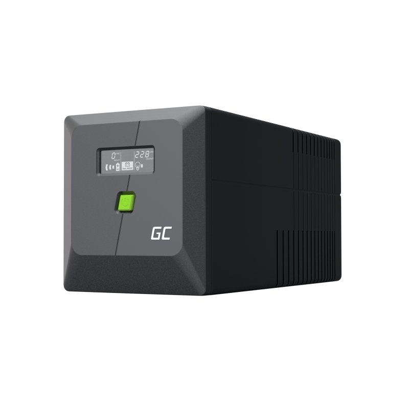 Zasilacz awaryjny UPS Greencell 750VA 480W PowerProof z wyświetlaczem LCD
