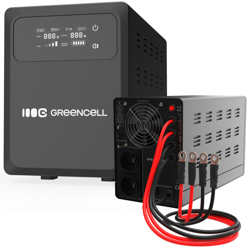 Greencell Zasilacz Awaryjny AVR UPS 2000VA 1200W PowerCore