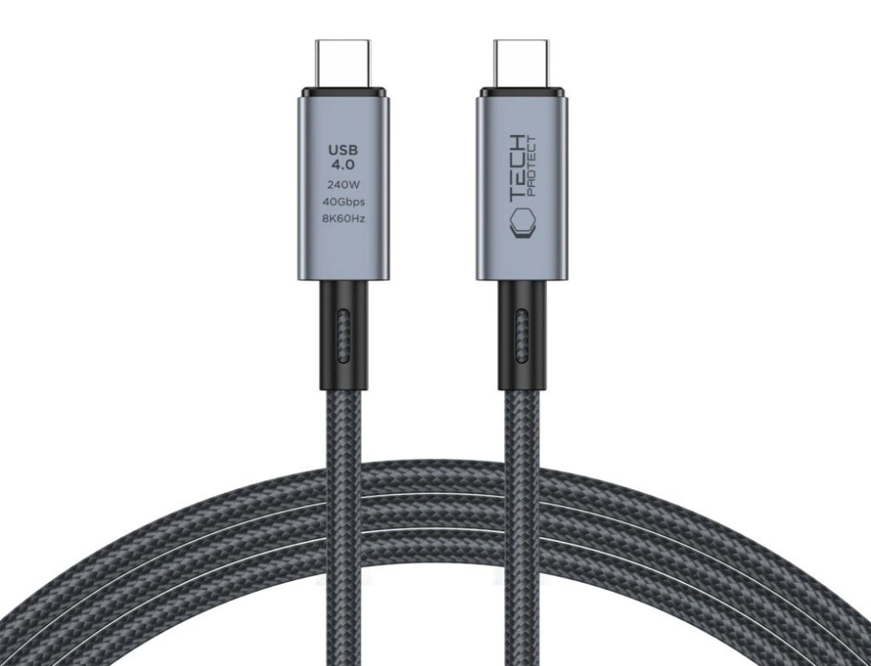 Kabel Tech-Protect UltraBoost Max USB-C 4.0 PD 240W 8K 40Gbps 2m