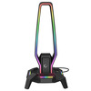 Miniatura zdjęcia: Rampage Stojak na słuchawki IGRIS RGB USB, USB-C, czarny