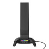 Miniatura zdjęcia: Rampage Stojak na słuchawki IGRIS RGB USB, USB-C, czarny