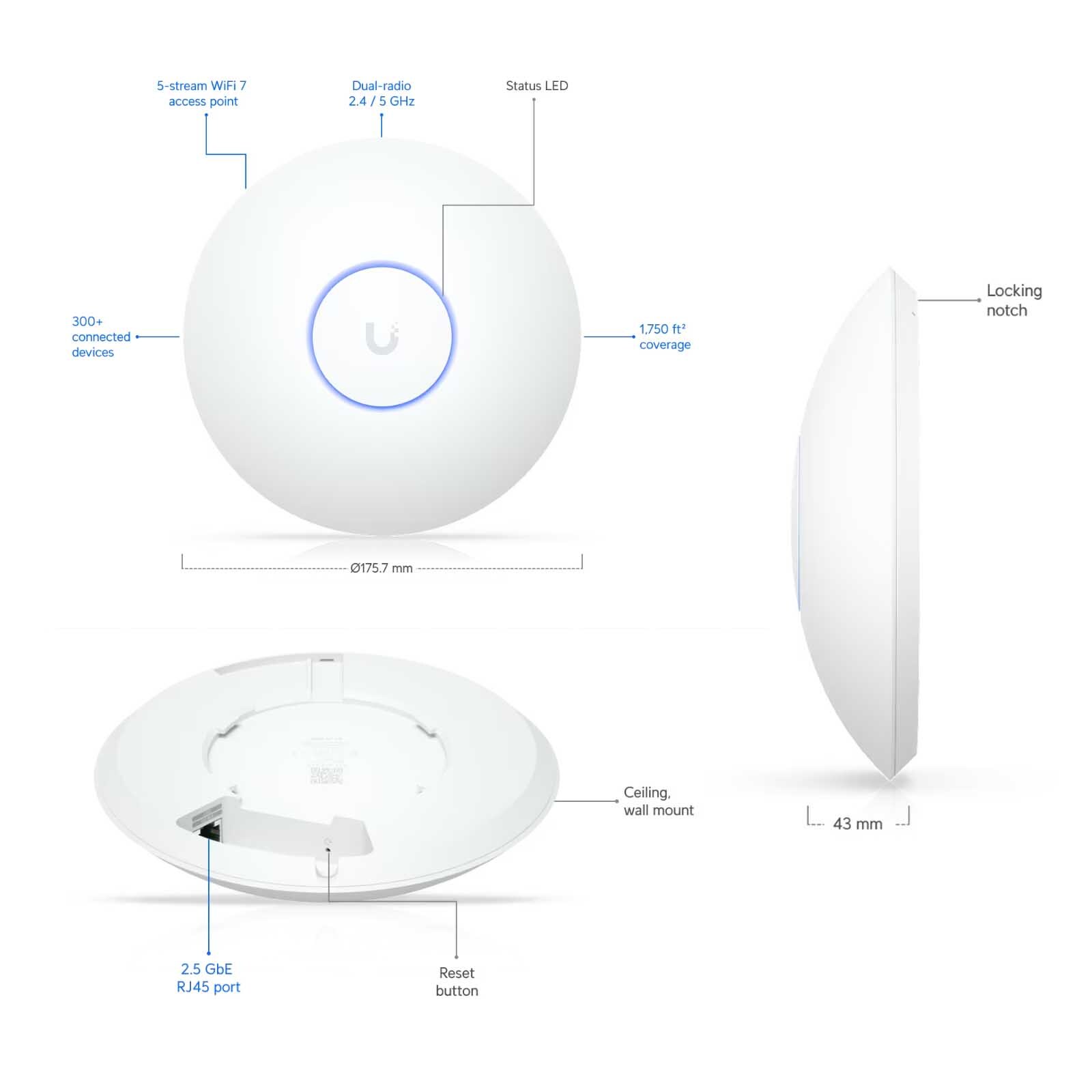 Access Point Ubiquiti UniFi U7 Long Range (U7-LR) Access Point Ubiquiti UniFi U7 Long Range (U7-LR)