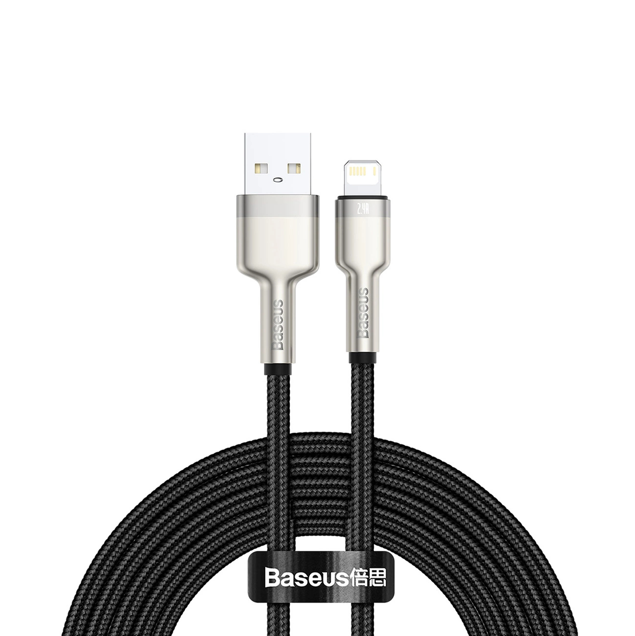 Kabel BASEUS Cafule USB-A-Lightning 1m czarny (CALJK-A01) Kabel BASEUS Cafule USB-A-Lightning 1m czarny (CALJK-A01)
