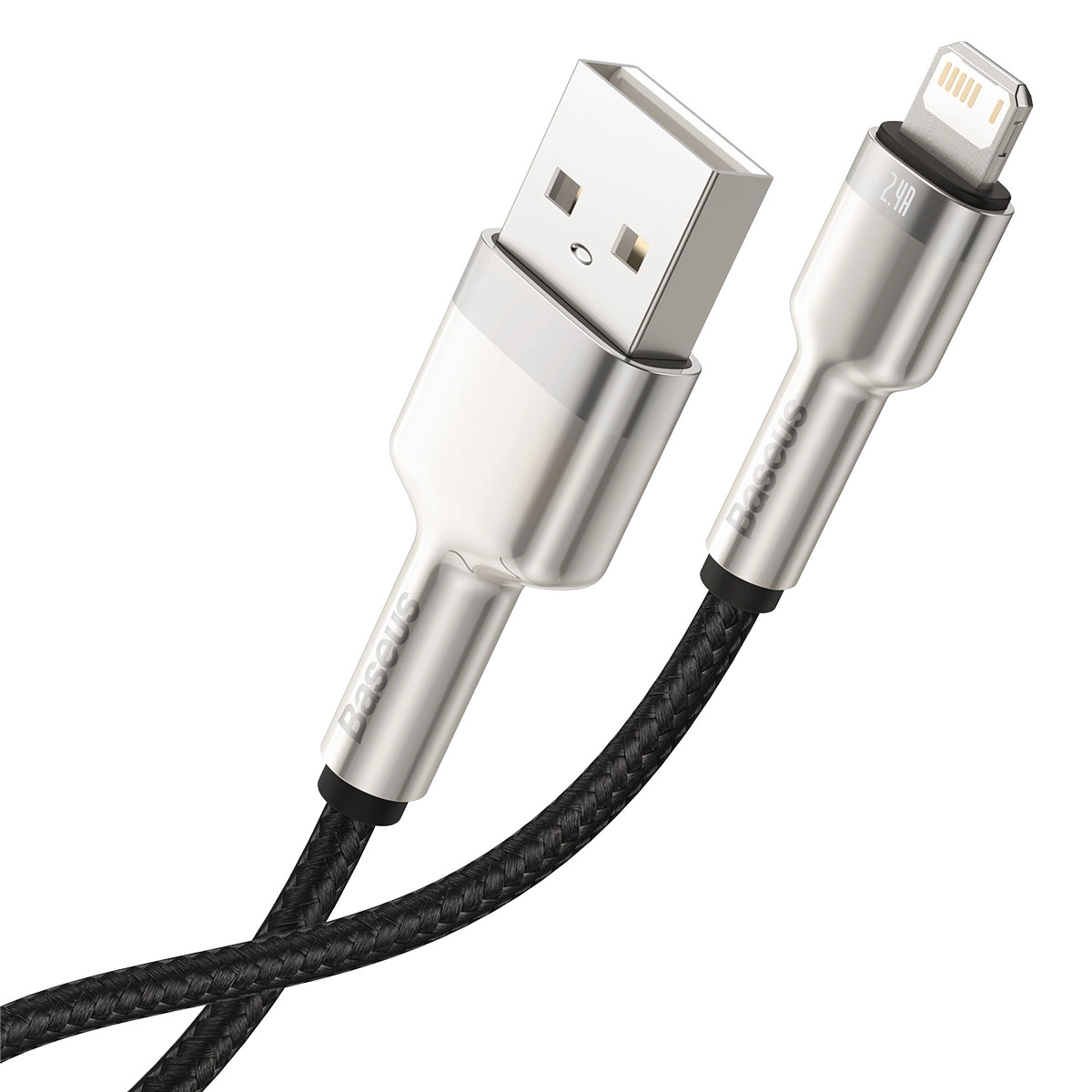 Kabel BASEUS Cafule USB-A-Lightning 1m czarny (CALJK-A01) Kabel BASEUS Cafule USB-A-Lightning 1m czarny (CALJK-A01)