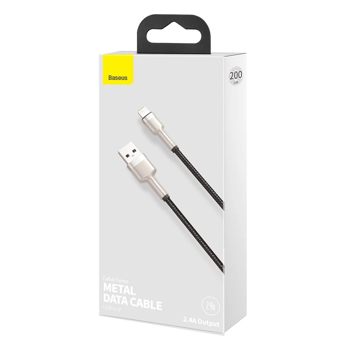Kabel BASEUS Cafule USB-A-Lightning 1m czarny (CALJK-A01) Kabel BASEUS Cafule USB-A-Lightning 1m czarny (CALJK-A01)