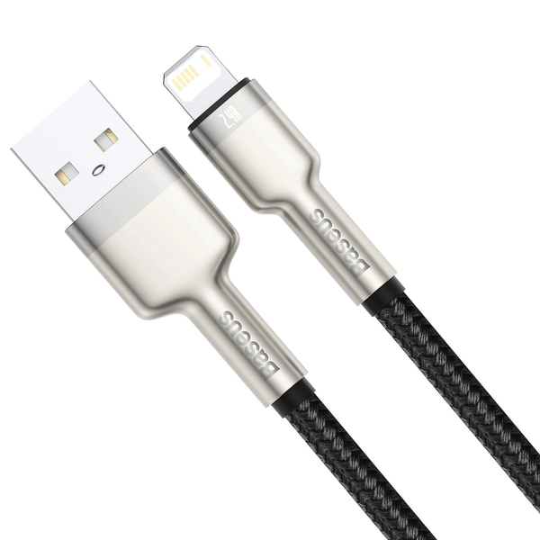 Zdjęcie produktu: Kabel BASEUS Cafule USB-A-Lightning 1m czarny (CALJK-A01) Zdjęcie produktu: Kabel BASEUS Cafule USB-A-Lightning 1m czarny (CALJK-A01)