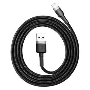 Miniatura produktu: Kabel BASEUS Cafule USB-A-Lightning 1m szaro-czarny