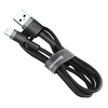 Miniatura zdjęcia: Kabel BASEUS Cafule USB-A-Lightning 1m szaro-czarny