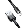 Miniatura zdjęcia: Kabel BASEUS Cafule USB-A-Lightning 1m szaro-czarny