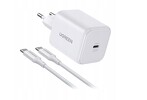 Miniatura zdjęcia: Ładowarka sieciowa Ugreen X524 USB-C GaN 45W + kabel 1m biała Miniatura zdjęcia: Ładowarka sieciowa Ugreen X524 USB-C GaN 45W + kabel 1m biała
