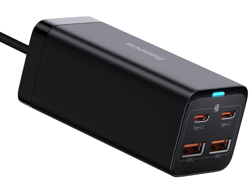 Baseus GaN3 Pro 2x USB Typ C / 2xUSB 100W PD3.0 QC4.0 AFC czarny CCGP000101 Baseus GaN3 Pro 2x USB Typ C / 2xUSB 100W PD3.0 QC4.0 AFC czarny CCGP000101