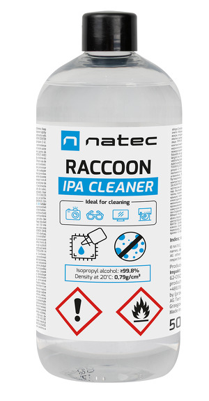 Miniatura produktu: Alkohol izopropylowy Natec Racoon IPA Cleaner 500ML