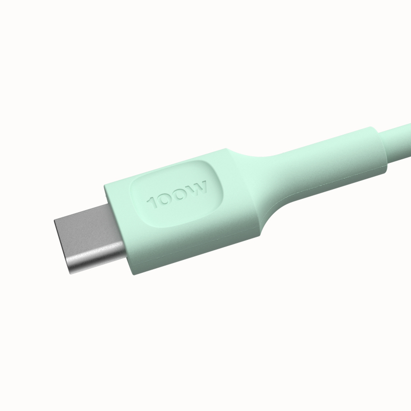 Kabel USB-C 2m 100W Greencell PowerStream PD Mint Green Kabel USB-C 2m 100W Greencell PowerStream PD Mint Green