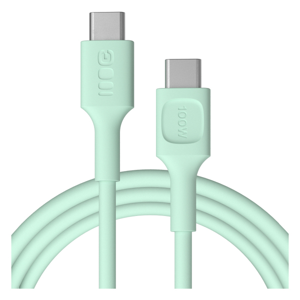Zdjęcie produktu: Kabel USB-C 2m 100W Greencell PowerStream PD Mint Green Zdjęcie produktu: Kabel USB-C 2m 100W Greencell PowerStream PD Mint Green