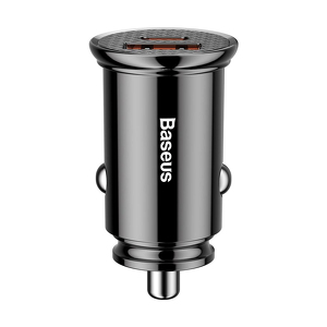 Miniatura produktu: Ładowarka samochodowa Baseus Circular PPS z portami USB Quick Charge 4.0 QC 4.0 i USB-C PD 3.0 SCP czarny CCALL-YS01 Miniatura produktu: Ładowarka samochodowa Baseus Circular PPS z portami USB Quick Charge 4.0 QC 4.0 i USB-C PD 3.0 SCP czarny CCALL-YS01