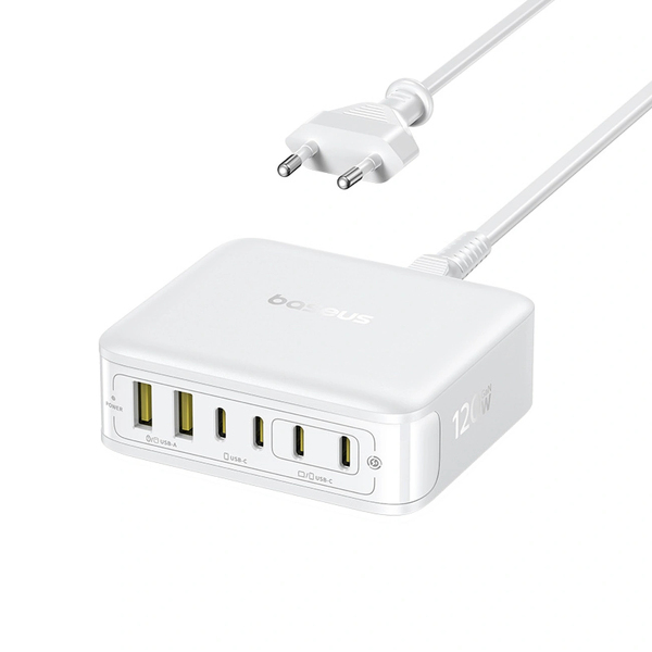 Zdjęcie produktu: Stacja ładująca Baseus EnerFill FH21 120W 4xUSB-C + 2xUSB-A - biała