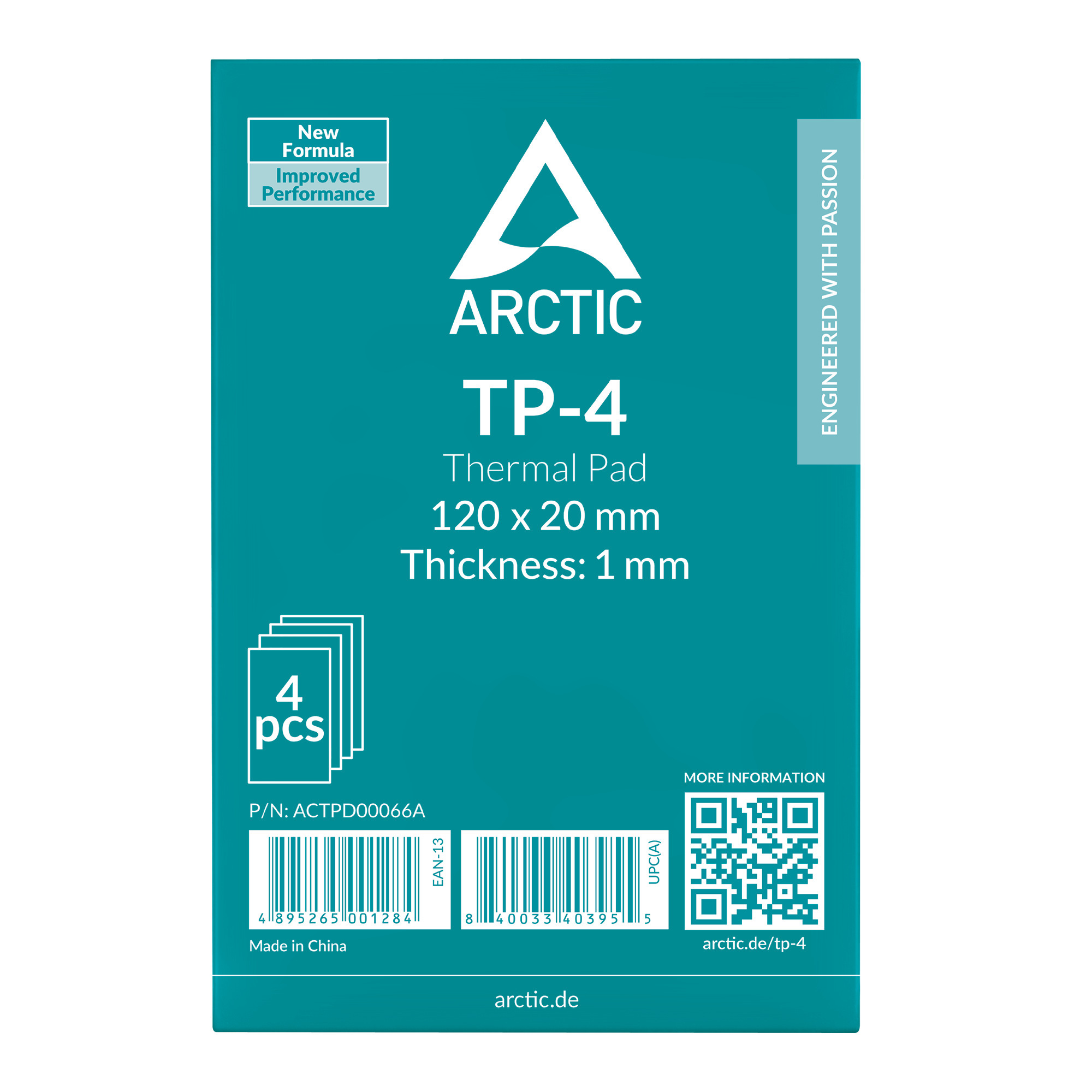 Arctic TP-4 120x20mm, thermopad 1.0mm, 4 szt (ACTPD00066A)