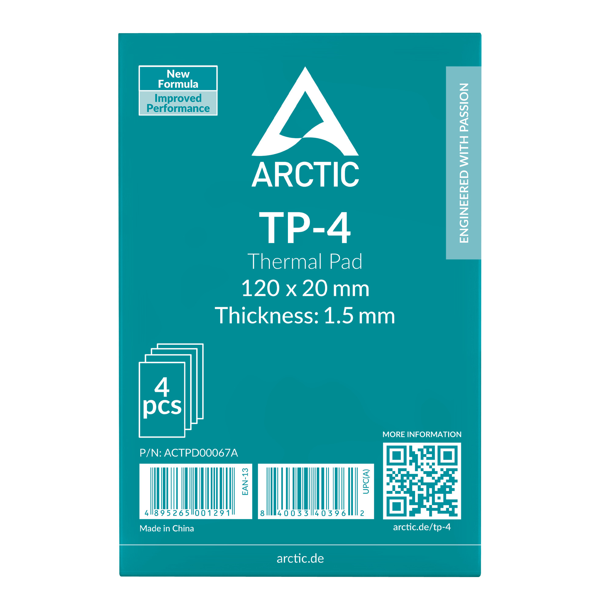 Arctic TP-4 120x20mm, thermopad 1.5mm, 4 szt (ACTPD00067A)