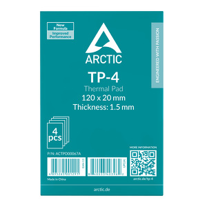 Miniatura produktu: Arctic TP-4 120x20mm, thermopad 1.5mm, 4 szt (ACTPD00067A)