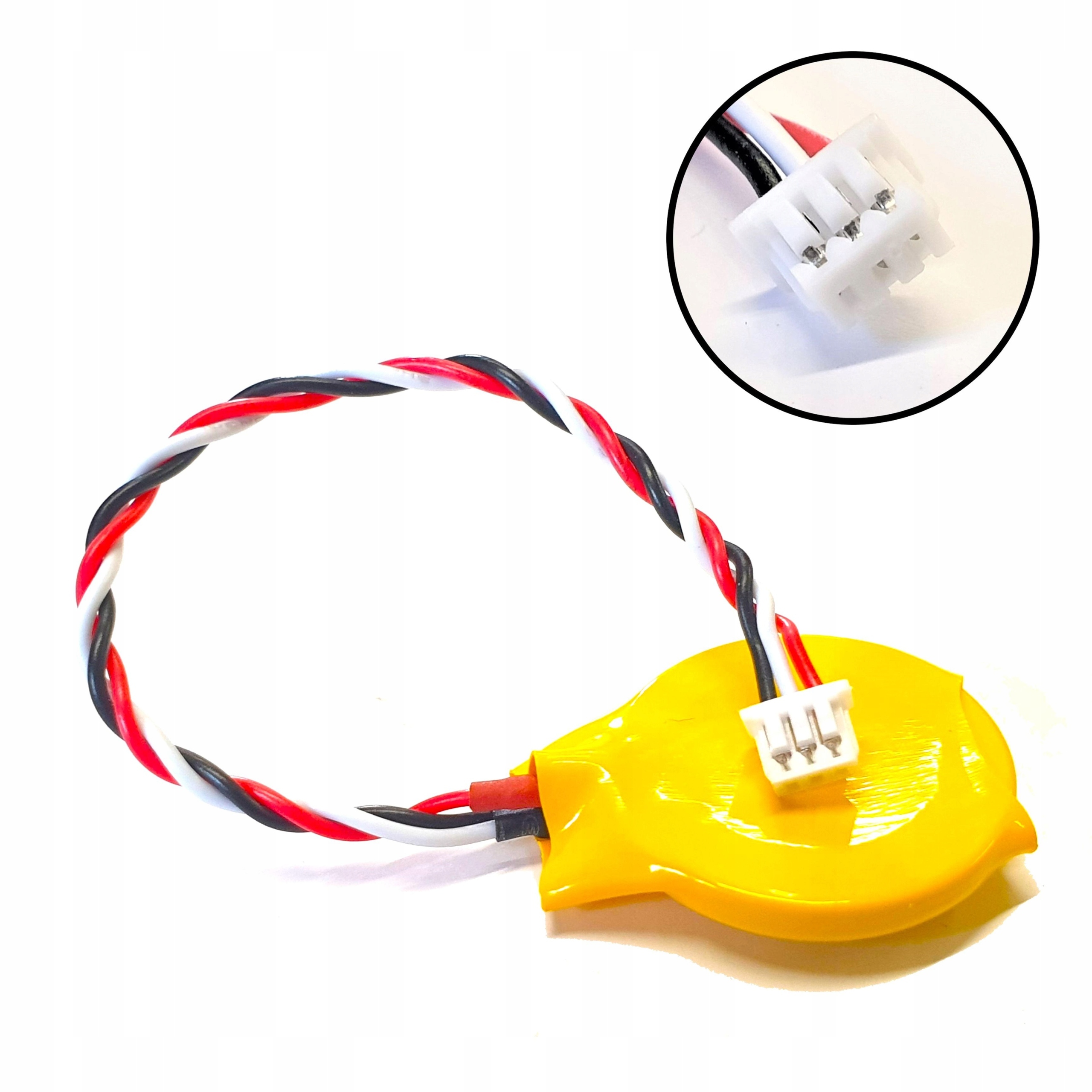 Bateria litowa CMOS BIOS 3V CR2032 w izolacji z przewodem 3PIN HP ACER DELL Bateria litowa CMOS BIOS 3V CR2032 w izolacji z przewodem 3PIN HP ACER DELL