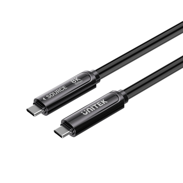 Zdjęcie produktu: Unitek Kabel optyczny USB-C 10Gbps PD60W 8K@30Hz czarny 5m