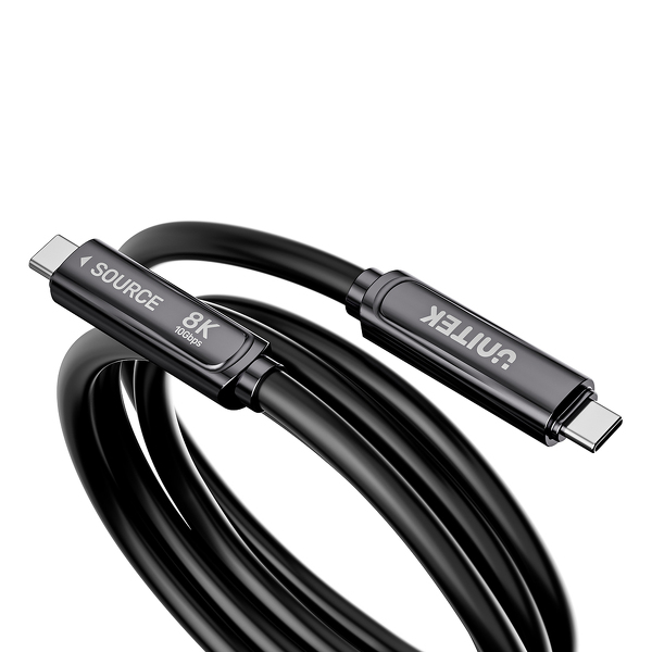 Zdjęcie produktu: Unitek Kabel optyczny USB-C 10Gbps PD60W 8K@30Hz czarny 5m