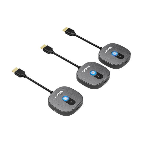 Zdjęcie produktu: Bezprzewodowy transmiter HDMI 1080p, 1 nadajnik + 2 odbiorniki, czarny Zdjęcie produktu: Bezprzewodowy transmiter HDMI 1080p, 1 nadajnik + 2 odbiorniki, czarny
