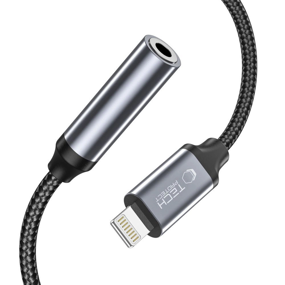 Adapter Lightning Tech-Protect na mini jack 3,5 mm UltraBoost - czarny