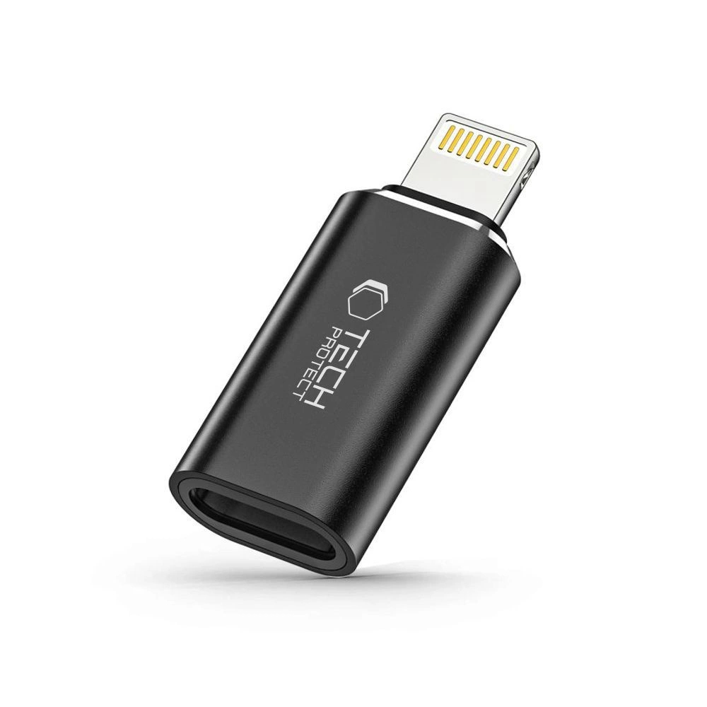 Adapter Tech-Protect UltraBoost Lightning (męski) / USB-C (żeński) - czarny