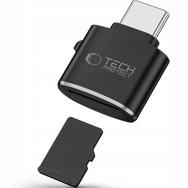 Zdjęcie produktu: Adapter Tech-Protect UltraBoost czytnik kart microSD z USB-C - czarny Zdjęcie produktu: Adapter Tech-Protect UltraBoost czytnik kart microSD z USB-C - czarny