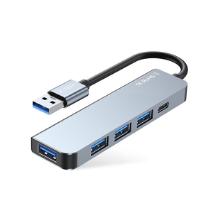 Miniatura produktu: Tech-Protect V0 HUB 5w1 USB-A - USB-A 3.0 / 3x USB-A 2.0 / USB-C - szary Miniatura produktu: Tech-Protect V0 HUB 5w1 USB-A - USB-A 3.0 / 3x USB-A 2.0 / USB-C - szary