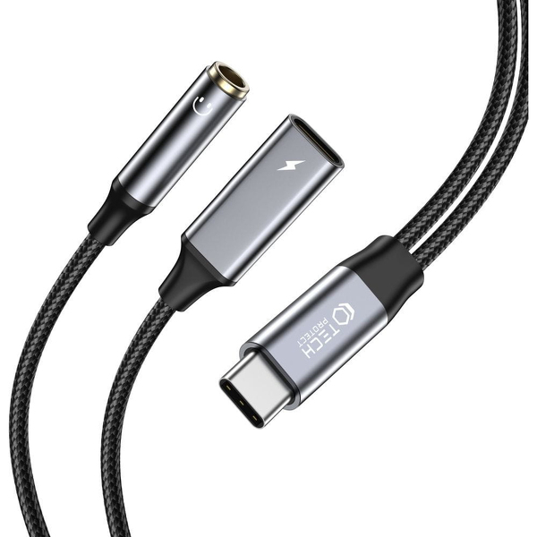 Zdjęcie produktu: Kabel UltraBoost USB-C męski PD60W 6A minijack 3.5mm żeński USB-C żeński Zdjęcie produktu: Kabel UltraBoost USB-C męski PD60W 6A minijack 3.5mm żeński USB-C żeński
