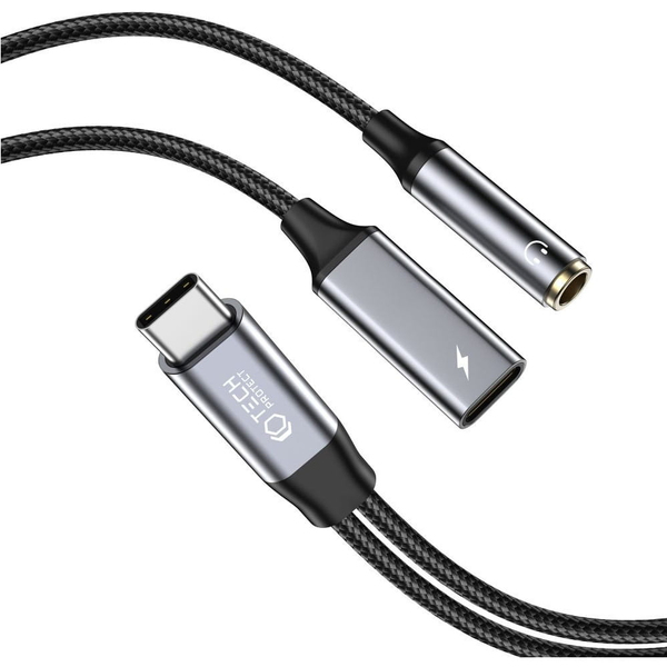 Zdjęcie produktu: Kabel UltraBoost USB-C męski PD60W 6A minijack 3.5mm żeński USB-C żeński Zdjęcie produktu: Kabel UltraBoost USB-C męski PD60W 6A minijack 3.5mm żeński USB-C żeński