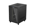 Szafa Instalacyjna Rack Stojąca 19" 22U 800x1000 Czarna Drzwi Przeszklone LCD Lanberg (Flat Pack) V2