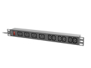 Miniatura zdjęcia: Listwa zasilająca rack PDU Lanberg 1U 16A 2m 4x C19 6x IEC C13 czarna C20