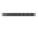 Miniatura zdjęcia: Listwa zasilająca rack PDU Lanberg 1U 16A 2m 4x C19 6x IEC C13 czarna C20