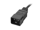 Miniatura zdjęcia: Listwa zasilająca rack PDU Lanberg 1U 16A 2m 4x C19 6x IEC C13 czarna C20