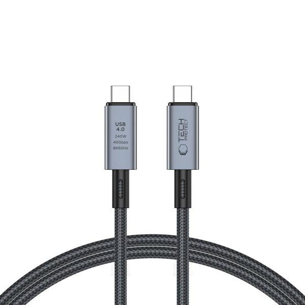 Zdjęcie produktu: Tech-Protect UltraBoost Max USB-C 4.0 / USB-C 4.0 PD 240W 8K 40Gbps 1m Zdjęcie produktu: Tech-Protect UltraBoost Max USB-C 4.0 / USB-C 4.0 PD 240W 8K 40Gbps 1m