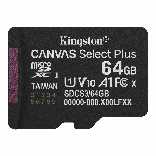 Zdjęcie produktu: Karta Kingston Canvas Select Plus microSDXC 64GB Class A1